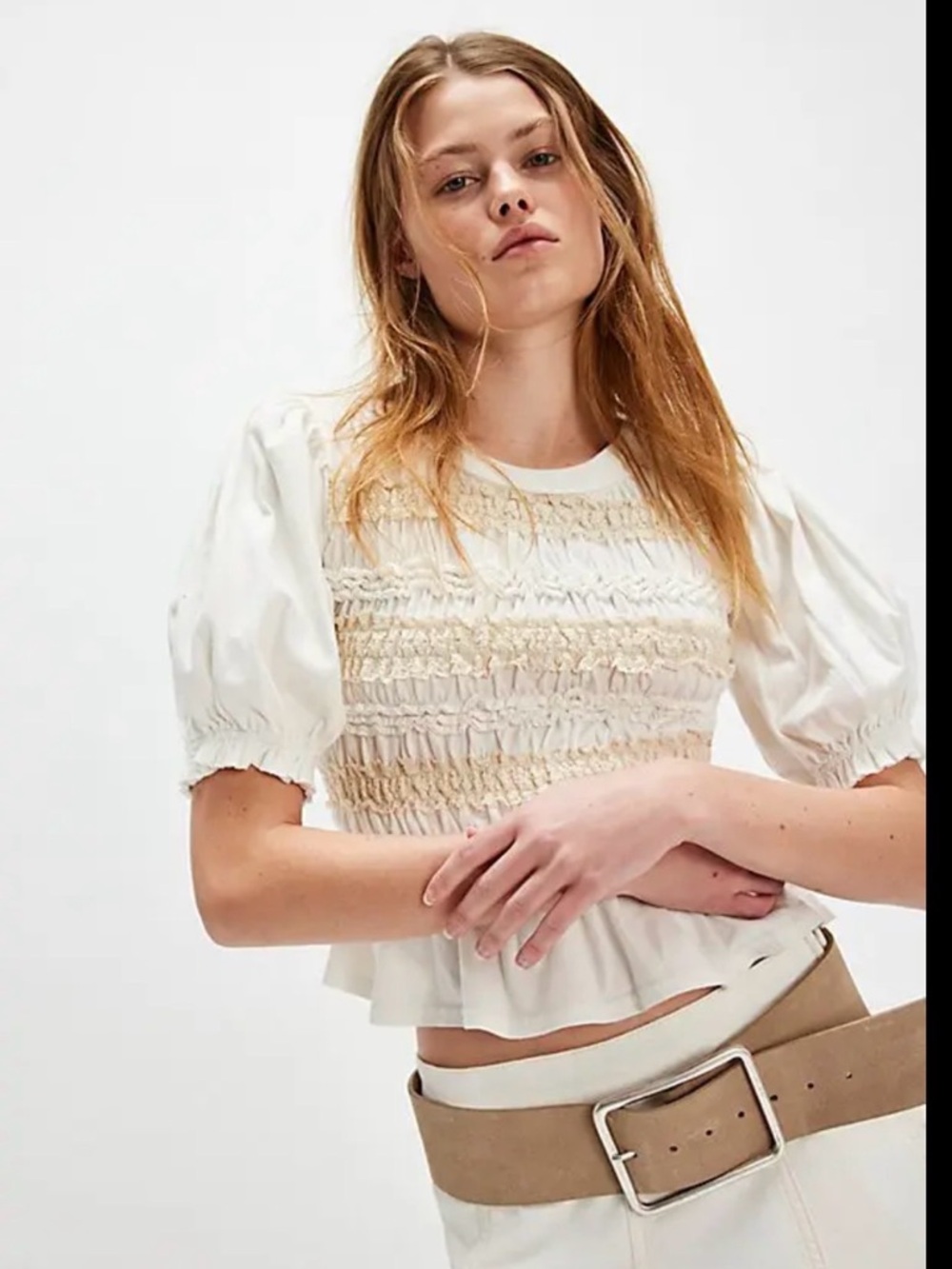 FREE PEOPLE Maxey Knit Top size medium